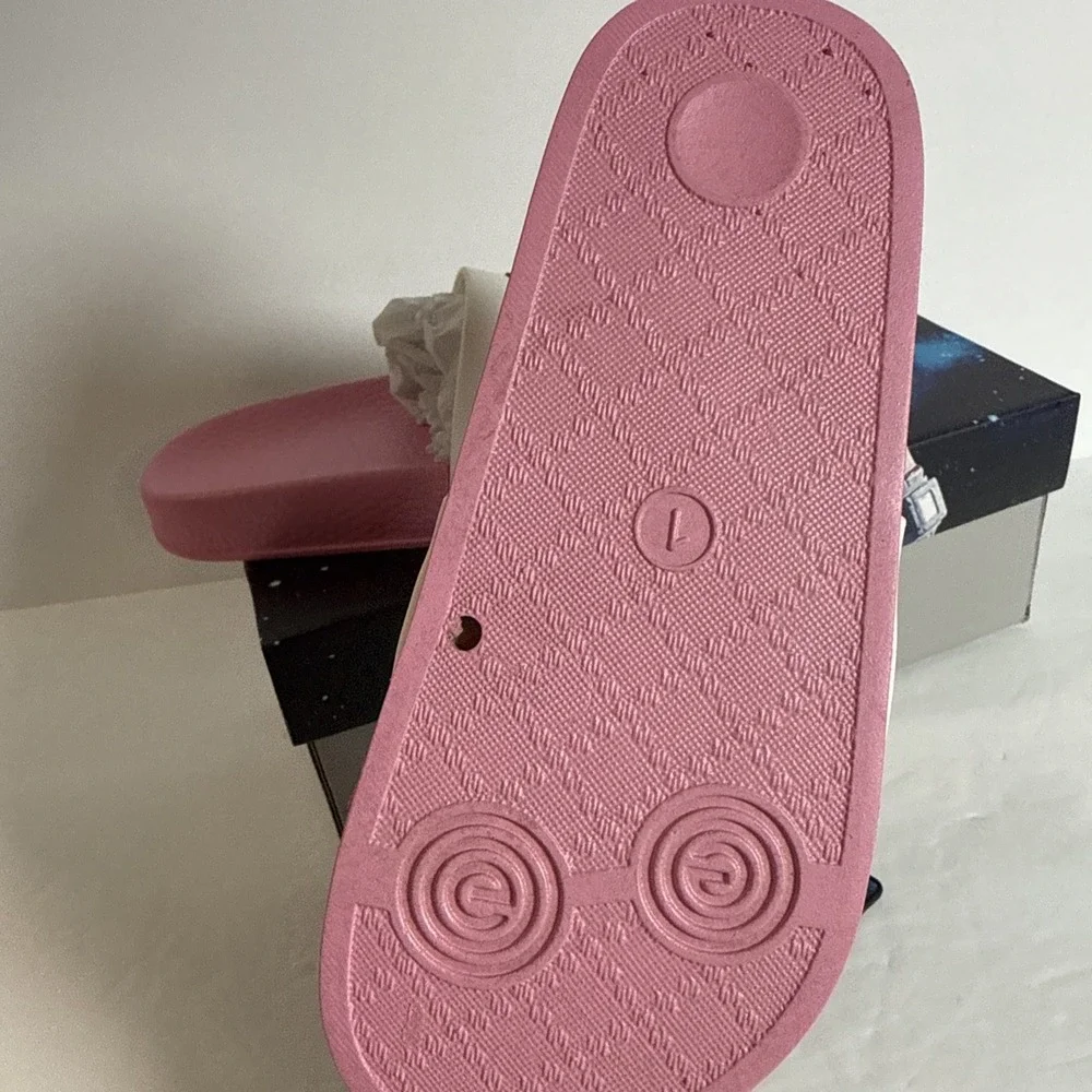 NASA Lightweight Slip-On Crater-G Sandal‎ Slide Kids US Size 1 Pink/White NEW